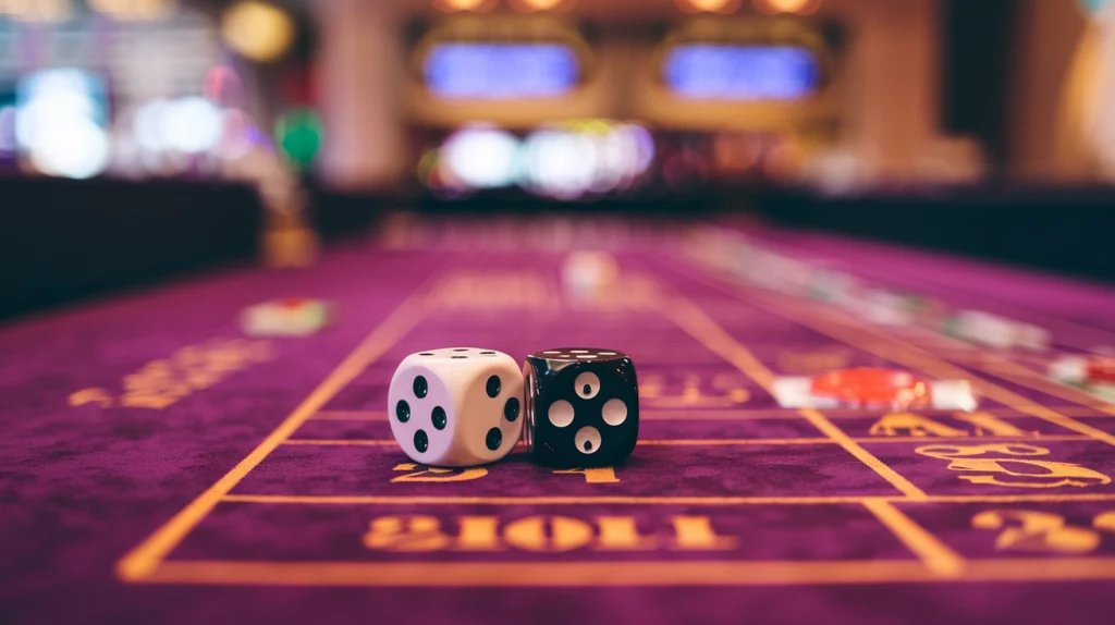 Arrière-plan d'un casino de craps.